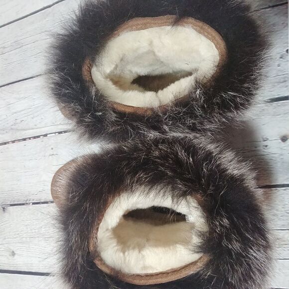 AUABP Fur trimmed leather boots 5.5 - Picture 6 of 9